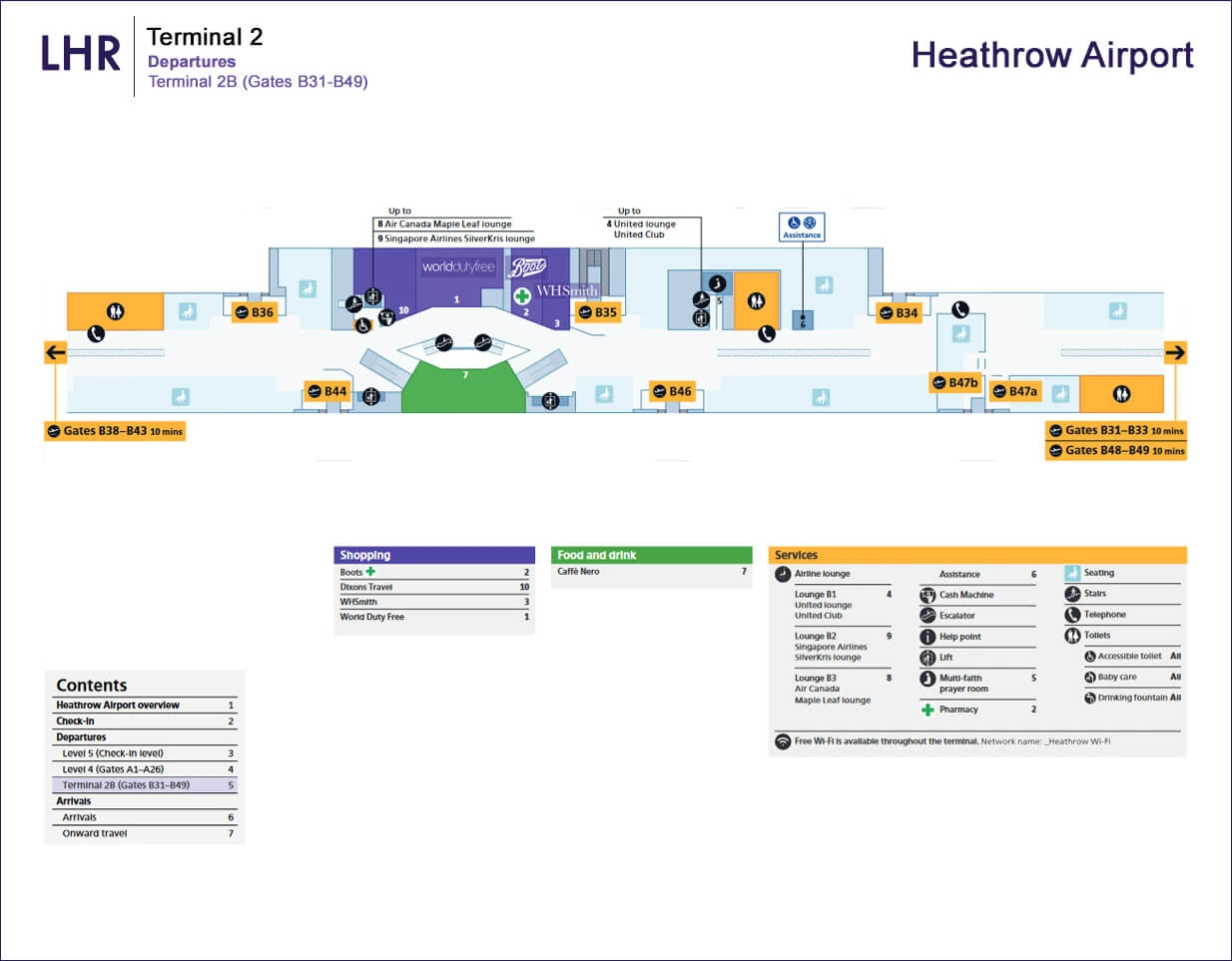 Heathrow Airport Map - Terminal, Gate, Food Map