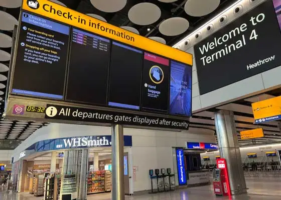 Heathrow Terminal 4 Security Times